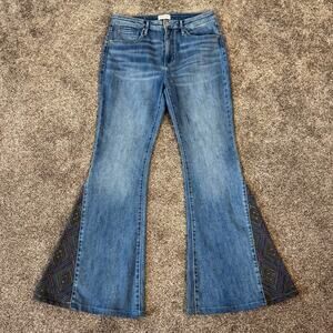 Shyannne Women's Size 33 (32) Flare Bell Bottom Western Cowgirl Tapestry Jeans